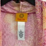 Ruby Rd  floral sheer stretch coverup size l Photo 2