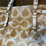 Coach Vintage Madison OP Art CC Logo Tote Shoulder Tan Signature Canvas Y2K Bag Photo 6