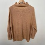 American Eagle Outfitters Camel Tan Mock Neck Slouchy Knit Oversized Sweater XS Photo 1