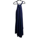 Trina Turk Navy Blue Halter Neck Wide Leg Park Jumpsuit Size 2 $498 Photo 4