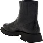 Katy Perry  Combat Boot Square DAARLING Wrinkle Black Leather Front Zip Black 5.5 Photo 3