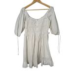 Kourt Girly Cotton Boho Coastal Breezy White Flowy Dress Medium Photo 4