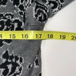 Soma  Gray & Black Metallic Jacquard Long Sleeve Knit Dress Photo 7