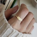 gold rectangle signet Ring/gold Over Sterling Silver Photo 0