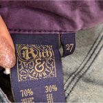 Rich & Skinny Jeans Womens 27 Sleek Crop Crpped Dark Wash Denim Made In USA Photo 3