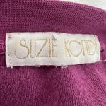 Suzie Kondi The Samos Burgundy Velour‎ Velvet Sweatshirt Pullover Athleisure Med Red Photo 4