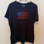 Patriotic Floral Flag Austin Clothing Co. Women’s T Shirt XXL Fourth Of July Blue Photo 0