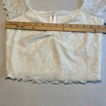 Abound  Womens Small White Lace Cap Sleeve Top Womens Small‎ Cute Summer Crop Top Photo 5