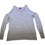 Vince Camuto  Women's Cold Shoulder Sweater Gray Crew Neck Long Sleeve Pullover S Photo 1
