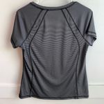 Exertek  Gray & Black Striped Short Sleeve Shirt Photo 1