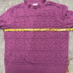 Sundance  Sweater L Bertina Everyday Pointelle Ruffled Mock Neck Wool Preppy Chic Photo 6