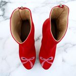 Charlotte Olympia Bella red yellow green suede colorblock mid-calf boots size 35 Photo 9