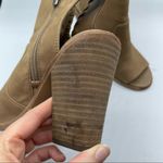 Vince Camuto Tan Leather Peep Toe Ankle Boots Womens 7.5 Booties Fall Boho Photo 3
