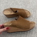 EUC Papillio by Birkenstock Namica Sandals Wedge tan suede cork sandal Brown Size 6 Photo 5