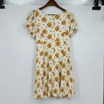 Hot Topic  Sunflower Puff Sleeve short Dress yellow floral cottagecore size large Photo 2