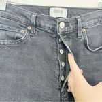 AGOLDE  Nico High Rise Slim Jeans in Cassette Black Distressed Knees Size 26 Photo 6