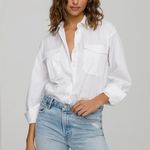 Good American The Good Shirt in White, Size 1 (Small) New w/Tag Retail $129 Photo 1