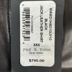 Rag and Bone Rag &‎ Bone Jack Leather Button Down Shirt Blouse Shacket Black Sz XXS NWT $795 Photo 3