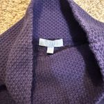 Habitat Purple Textured Funnel Neck Tunic Top Long Sleeve Women's L Lagenlook Photo 5