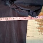 Gracia  Embroidered Ruffle Puff Short Sleeve Top Navy Size Small Photo 5