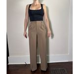 Open Edit  High Waist Wide Leg Trousers in Deep Tan Size XS Photo 1