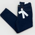 Workshop Republic Clothing WORKSHOP Republic Jeans Sz 12 Dark Blue Skinny Ankle Stretch Contrast Stitching Photo 0