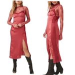 Free People NWT X Intimately FP City Cool Midi Slip Dress In Venetian Red Photo 1
