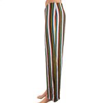 Urban Outfitters Multicolor Rainbow Striped Wide Leg Ankle Trousers Pants Size M Photo 6