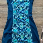 Title Nine  Blue Athletic Venetian Geometric Mini Dress XS Photo 6