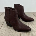 Style & Co Women's Perriee Western Ankle Booties 8M Chocolate Brown Smooth $80 Size 8 Photo 0