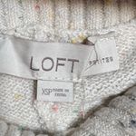 Loft  Cozy‎ Cream Flecked Cotton Turtleneck Sweater Size XS Petite Oversized Photo 5