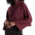 Athleta Women's Steady State Cropped Burgundy Hooded Sweatshirt Size Small Photo 0