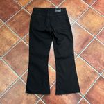 Sandro Black Frayed Hem Flare Pants Size 42 Photo 6