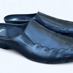 1803 Black Leather Slip On Mule Comfort Shoes Made in Portugal Women's size 41 Photo 0