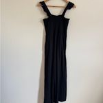 Aerie  Smocked Wide Leg Jumpsuit Size Small Black Photo 6