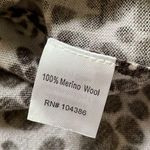 Garnet Hill  Eco 100% merino wool snow leopard cardigan Photo 6