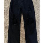 SheIn ~ Distressed High Rise Black Jeans ~ Size Large (8/10) Photo 0