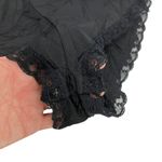 Vintage Teddy Black Nylon Lace Medium Romper Photo 2