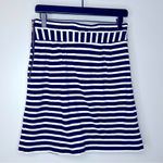 Kate Spade New York Navy Piper Striped Gathered Waist Skirt Size 6 Photo 2