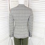 ZARA ‎ Plaid Blazer Jacket Black White Tan 2 Photo 3