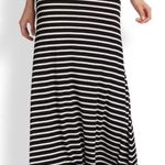 BCBGMAXAZRIA MAXAZRIA Black & White Striped Maxi Skirt Size XL Photo 0