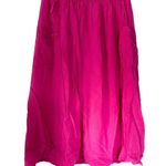 ASOS Design Magenta Pink Midi Elastic Waist Casual Skirt Size 4 Photo 2