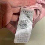 Sandro  Gena Pink Velvet Chevron Hoodie Sz 0 XS Photo 5