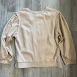 Nation Ltd Matty Sweatshirt with Poplin Sleeves size Large. Almond Milk color Photo 13