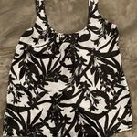 5/48 Black and White floral tank top tie back S Photo 0