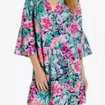 Lilly Pulitzer Teigen Slathouse Soiree Dress XS Purple Elephant Pima Excellent Photo 2
