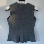 Ann Taylor Women's Marled Sleeveless Shell Knit Top Slight Peplum Heather Gray Photo 9