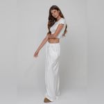 Resa Chase Pant Second Skin in White Wide Leg Womens Pants Size XS / S Photo 2