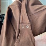 EXPRESS NWT  Ribbed V neck Long Sleeve Henley Polo Bodysuit Chocolate brown XL Photo 3