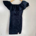 SALONI Greta Women’s Mini Dress Off Shoulder‎ Navy Size 0 Blue Photo 2